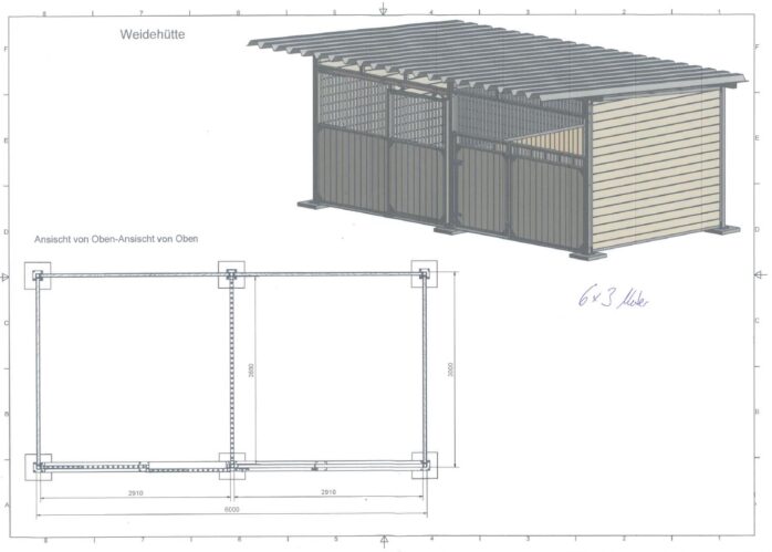 Weidehütte GroWi 6 x 3 m Ausstellungsstück